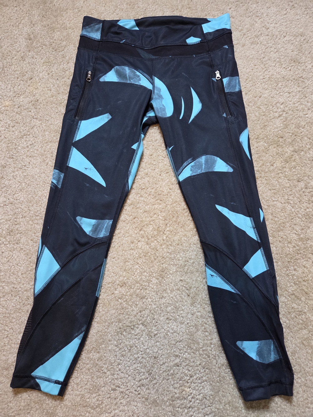 lululemon Abstract Running Athleisure Leggings Size 8